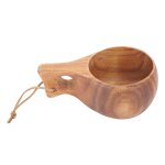 Tasse de camping en bois de 220ml, isolation thermique, tasse à café finement polie avec poignée pour ... Tasse de camping en bois de 220ml, isolation thermique, tasse à café finement polie avec poignée pour ...