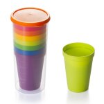 Tasse de camping ecologique sans bpa, 7 pièces, verre incassable pour jus / eau / lait, tasse de pique ... Tasse de camping ecologique sans bpa, 7 pièces, verre incassable pour jus / eau / lait, tasse de pique ...