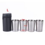 Tasse avec couvercle en acier inoxydable, 4 pièces, tasse de camping pour boire du café, du thé ou de ... Tasse avec couvercle en acier inoxydable, 4 pièces, tasse de camping pour boire du café, du thé ou de ...