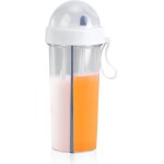 Tasse a eau 600 ml avec paille et couvercle, bouteille d'eau avec compartiment de rangement, bouteille ...