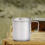 Tasse a eau en titane de 750ml, pour camping, voyage, tourisme, pique - nique, boisson, escalade, equipement ...