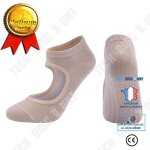 Td? accessoires fitness - musculation, 3 paires anti d?rapant femmes yoga chaussettes silicone antid?rapant ...