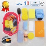 Td kit de nettoyage voiture interieur lavage auto extrieur moto camion gant microfibres brosse cirage ...