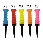 Tees de golf elastiques 3 pi�ces, outil d'entra�nement durable a faible r�sistance