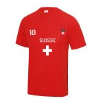 Tee shirt foot suisse enfant rouge