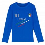Tee shirt manches longues foot enfant italie Tee shirt manches longues foot enfant italie