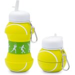 Tennis bouteille d'eau pour enfants, bouteille d'eau de sport pliable, gourde tennis, gourde pliable ...