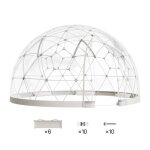 Tente a bulles d�me transparente, 2, 9 x 1, 7 m - duoku - tente igloo de jardin durable - capacit� 2 ...