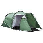 Tente de camping 2 - 3 personnes montage facile 3 portes fentres dim. 4, 26l x 2, 06l x 1, 54h m fibre ...