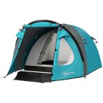 Tente de camping 2 - 4 personnes - tente dme familiale impermable - sac de transport inclus bleu