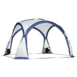 Tente de camping d�me familiale 6 - 8 personnes - 4 portes en filet zipp�es, tissu oxford amovible, crochet ...