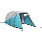 Tente de camping familiale 4 - 5 personnes - tente tunnel 2 portes fen�tres - dim. 4, 6 x 2, 6 x 1, 9 ...