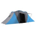 Tente de camping familiale 4 - 6 pers. - tente tunnel 2 grandes portes sac inclus - fibre verre polyester ...