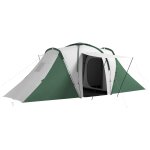 Tente de camping familiale 4 - 6 pers. - tente tunnel 2 grandes portes sac inclus - fibre verre polyester ...