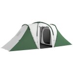 Tente de camping familiale 4 - 6 pers. - tente tunnel 2 grandes portes sac inclus - fibre verre polyester ...