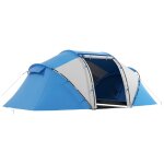 Tente de camping familiale 4 - 6 personnes 2 cabines fen�tre grande porte 4, 6l x 2, 3l x 1, 78h m bleu ...