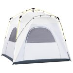 Tente de camping familiale 4 personnes montage instantane pop - up 4 fentres pare - soleil dim. 2, ...