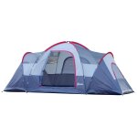 Tente de camping familiale 5 - 6 pers. - 2 chambres - grande porte + 3 fen�tres - dim. 4, 55l x 2, 3l ...