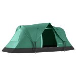 Tente de camping familiale 5 - 6 pers. - porte, 2 fen�tres - vert