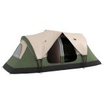 Tente de camping familiale 6 - 8 pers. double toit etanche 2 000 mm moustiquaire sac de tranport vert ...