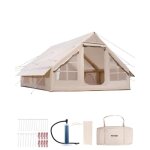 Tente de camping gonflable - vevor - 4 x 3 x 2 m - tente de glamping pour 5 a 8 personnes oxford 300d ...