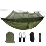 Tente de camping hamac portable avec moustiquaire pour 2 personnes, lit balanoire, parachute, chasse, ...