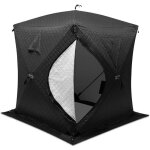 Tente de camping tente sauna 1 - 2 personnes etanche 180 x 180 x 210 cm gi92 noir