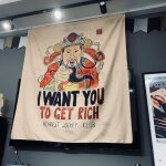 Tenture murale nordique ins, jungle, tigre, fille, tapisserie de fond, style boho, d��coration de maison, ...