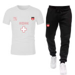Tenue sport homme design suisse maillot foot & jogging l�ger (taille m, couleur blanc)