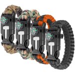 Teppc - bracelets de survie en paracorde (lot de 4) allume - feu en silex et acier, sifflet, boussole, ... Teppc - bracelets de survie en paracorde (lot de 4) allume - feu en silex et acier, sifflet, boussole, ...