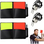 Teppc - kit arbitre football, carton arbitre football set avec 2 carton jaune et rouge arbitre, 2 etuis ... Teppc - kit arbitre football, carton arbitre football set avec 2 carton jaune et rouge arbitre, 2 etuis ...
