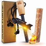 Teppc - kit firesteel - pierre a feu de survie - barre magnsium tendre de qualit xl 10mm - 15 000 utilisatio ...