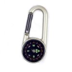 Thermomtre portable, boussole, mousqueton, boussole compacte en mtal pour l'extrieur, porte - cls, ...