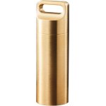 Tianyi - 1 pilulier portable etanche en mtal avec porte - cls pour extrieur, voyage, camping (dor, ...