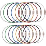 Tianyi - lot de 16 cbles porte - cls en fil de fer en acier inoxydable pour porte - cls pour randonne ...