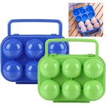 Tianyi - lot de 2 botes de transport pour 6 ?ufs de camping, avec poigne, rsistant aux chocs, pour ...