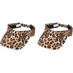 Tianyi - lot de 2 bonnets avec motif lopard - visire de golf pour femme - chapeau de soleil a large ...