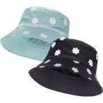 Tianyi - lot de 2 chapeaux bob, visire solaire pour femme, chapeau de pcheur en coton, chapeaux pliables ...