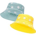 Tianyi - lot de 2 chapeaux bob, visire solaire pour femme, chapeau de pcheur en coton, chapeaux pliables ...