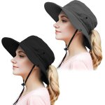 Tianyi - lot de 2 chapeaux de soleil d'été a large bord pour femme - protection uv - chapeau de pêche ... Tianyi - lot de 2 chapeaux de soleil d'été a large bord pour femme - protection uv - chapeau de pêche ...