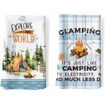 Tianyi - lot de 2 torchons de cuisine camping décoratif essuie main absorbante 100% coton forêt torchon ... Tianyi - lot de 2 torchons de cuisine camping décoratif essuie main absorbante 100% coton forêt torchon ...