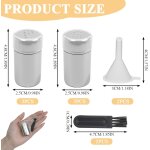 Tianyi - lot de 4 mini salires, 5 ml salieres et poivrieres, avec couvercle, brosse et entonnoir, en ...
