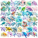 Tianyi - 50 sticker tortue ete pour surf, bouteille, autocollant imperméable enfant, 5 cm Tianyi - 50 sticker tortue ete pour surf, bouteille, autocollant imperméable enfant, 5 cm