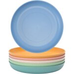 Tianyi - assiettes plastique reutilisable 6 couleurs, assiette creuse assiettes incassable assiettes ...