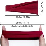 Tianyi - bandeau cheveux femme, 6 pices headband yoga sport serre tete femme multicolore, bandana cheveux ...