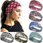 Tianyi - bandeau cheveux femme, 6 pices headband yoga sport serre tete femme multicolore, bandana cheveux ...
