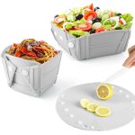 Tianyi - bol pliable camping, vaisselle camping 3 en 1 pliables en bol a saladier, tasse et assiette, ...