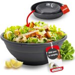 Tianyi - - bol pliable silicone platine 24 cm gris - saladier repliable camping pour conserver, servir ...