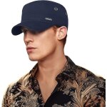 Tianyi - casquette de baseball homme plat classic plain vintage arme militaire cadet style coton cap ...
