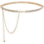 Tianyi - ceinture femme strass brillant, réglable pour robes jeans bikini, bijou cadeau pour fille maman ... Tianyi - ceinture femme strass brillant, réglable pour robes jeans bikini, bijou cadeau pour fille maman ...